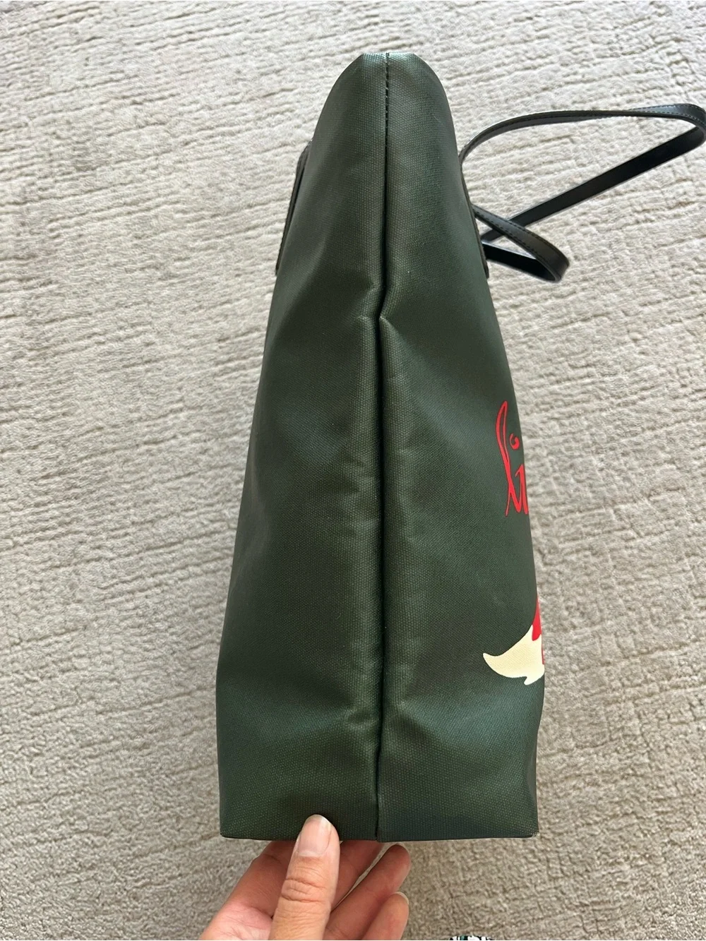 Kate Spade Green 'Crazy Like a Fox' Coated Canvas Tote